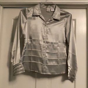 Never worn!  NWOT Pretty silky blouse